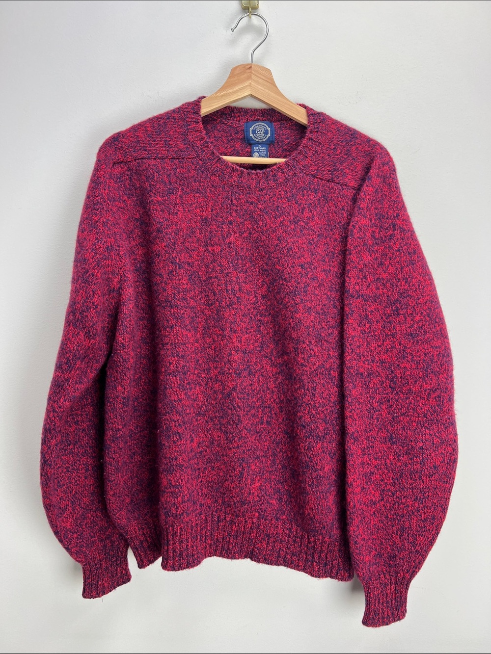 Vintage GAP Shetland Wool Sweater Made in Scotland Womens XL Heritage Fishermans